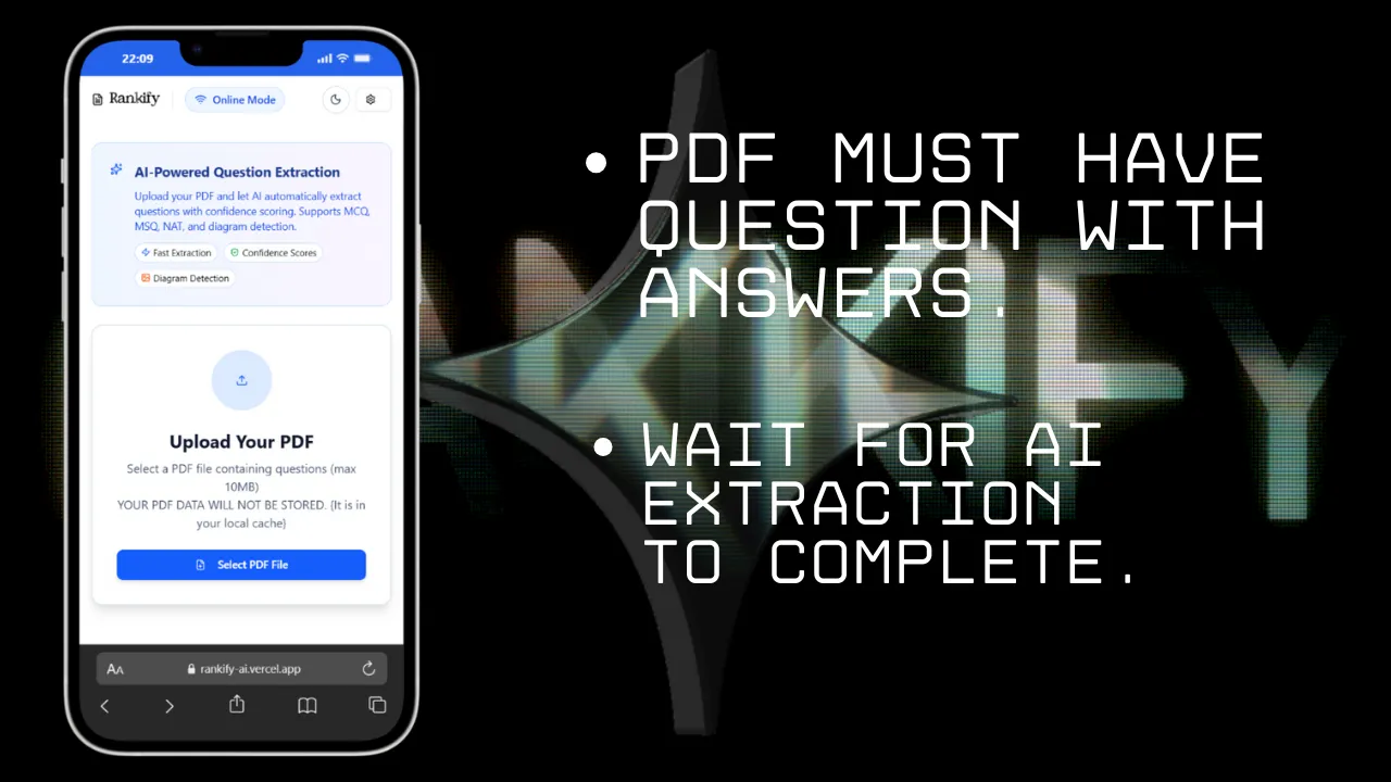 PDF File Upload Interface Screenshot